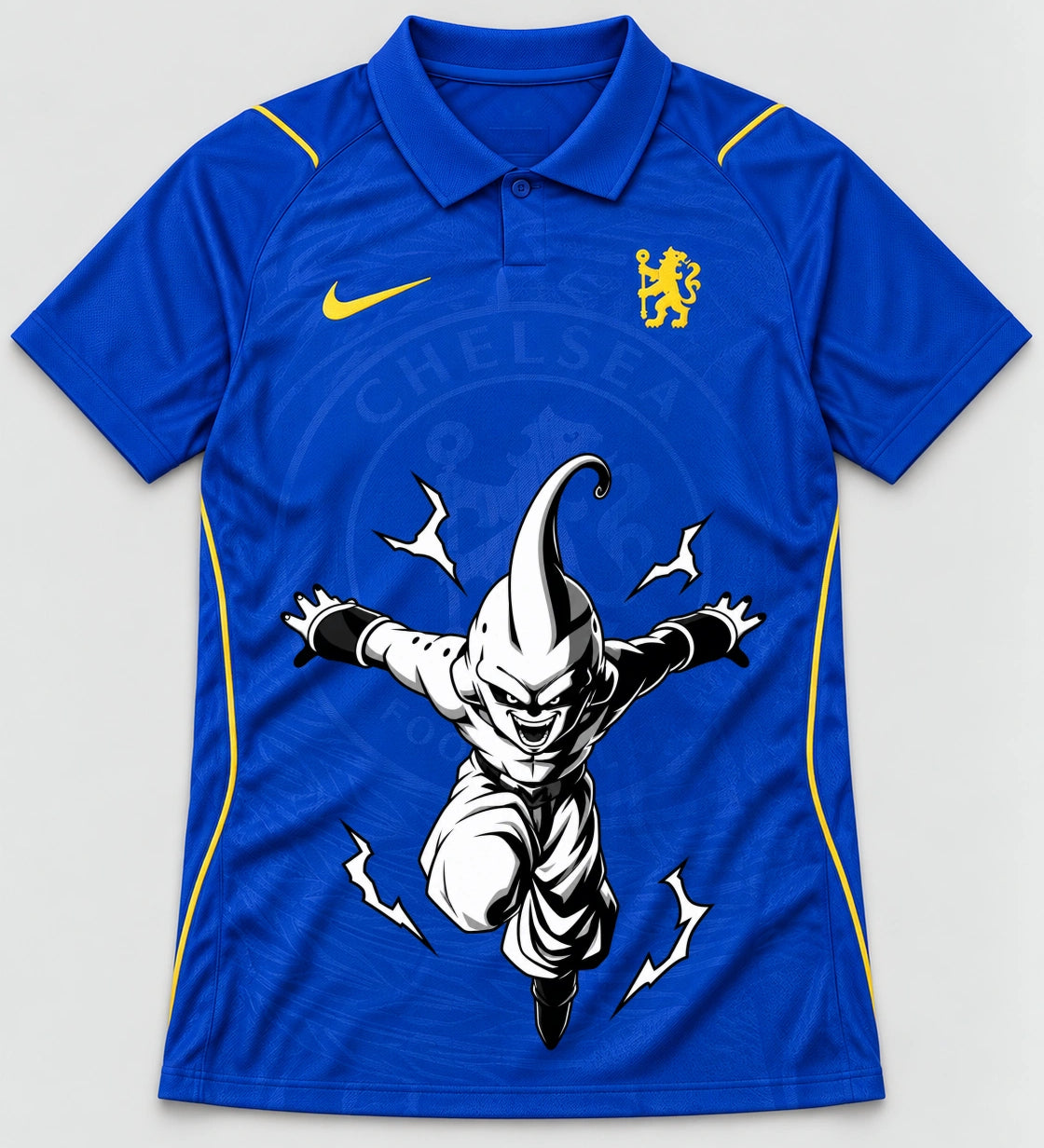 Chelsea Blue Kid Buu Dragon Ball Jersey — Front