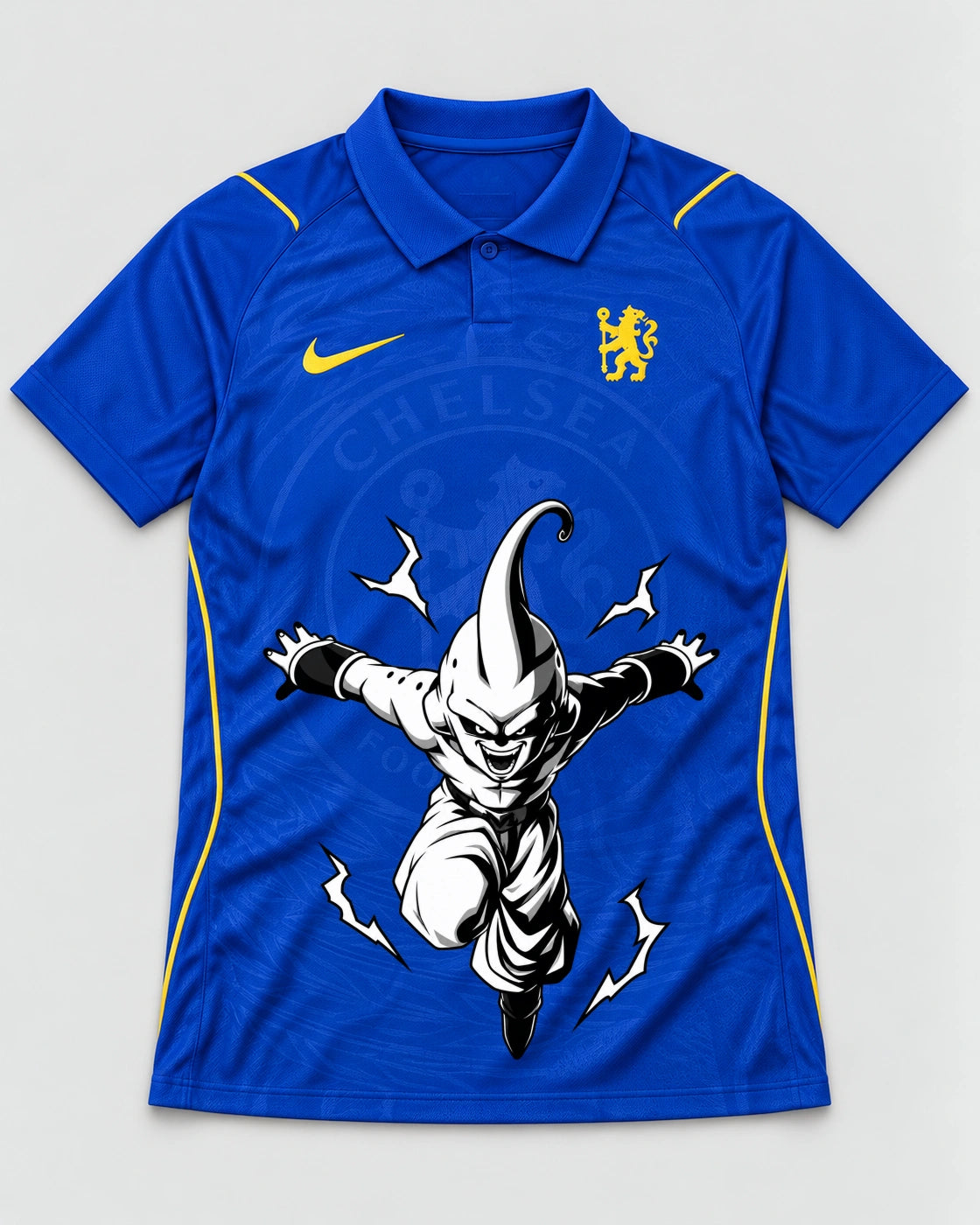 Chelsea Blue Kid Buu Dragon Ball Jersey — Front