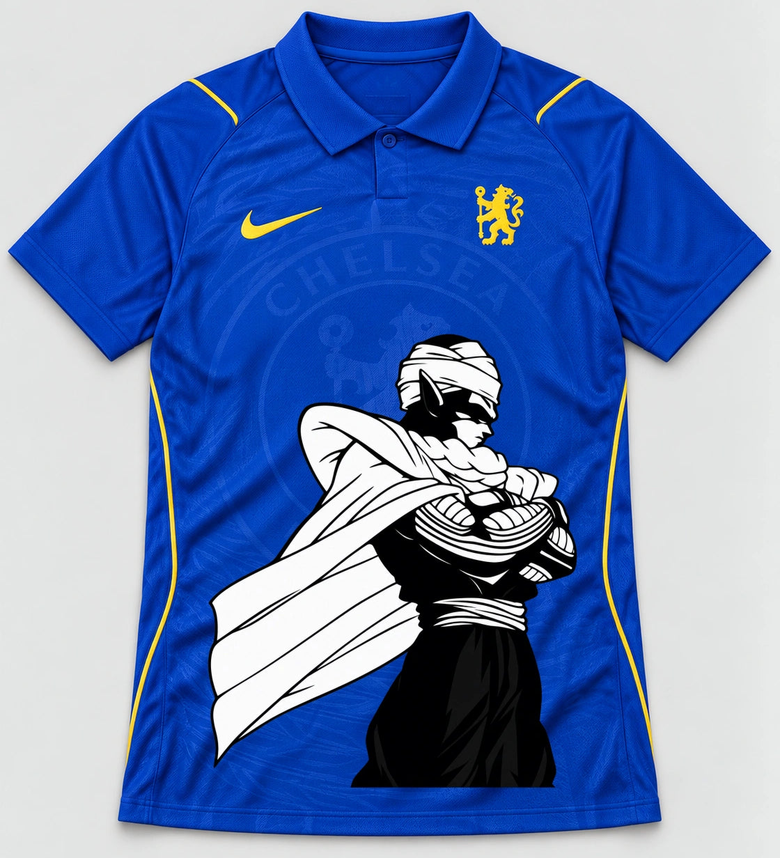 Chelsea Blue Piccolo Cloak Dragon Ball Jersey — Front
