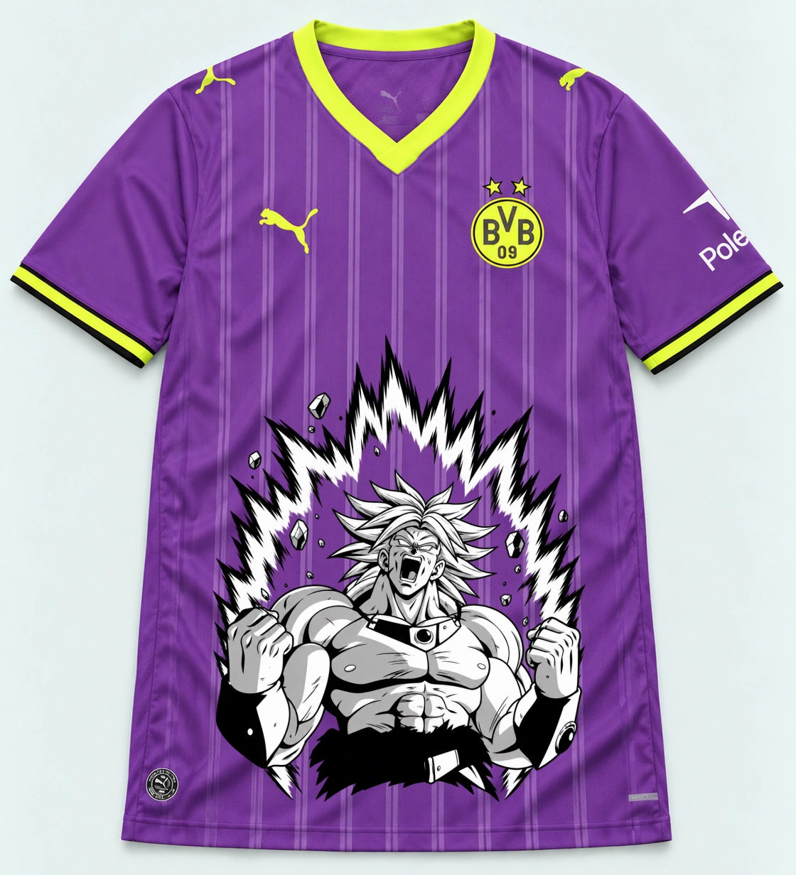 Borussia Dortmund Purple Broly Dragon Ball Jersey — Front