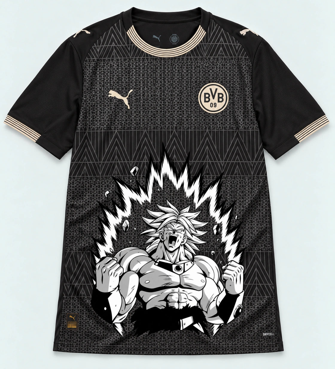 Borussia Dortmund Special Black Broly Dragon Ball Jersey — Front