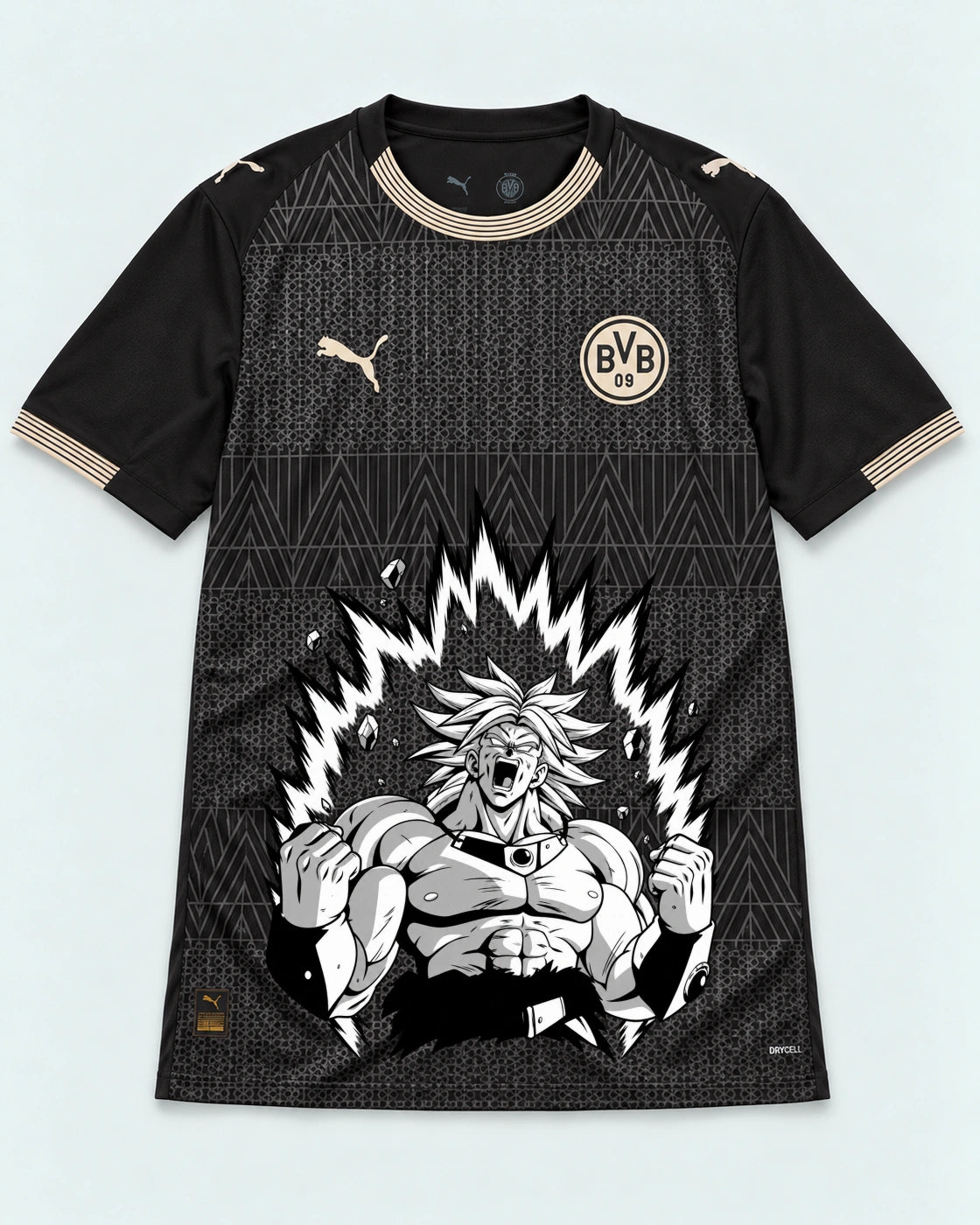 Borussia Dortmund Special Black Broly Dragon Ball Jersey — Front