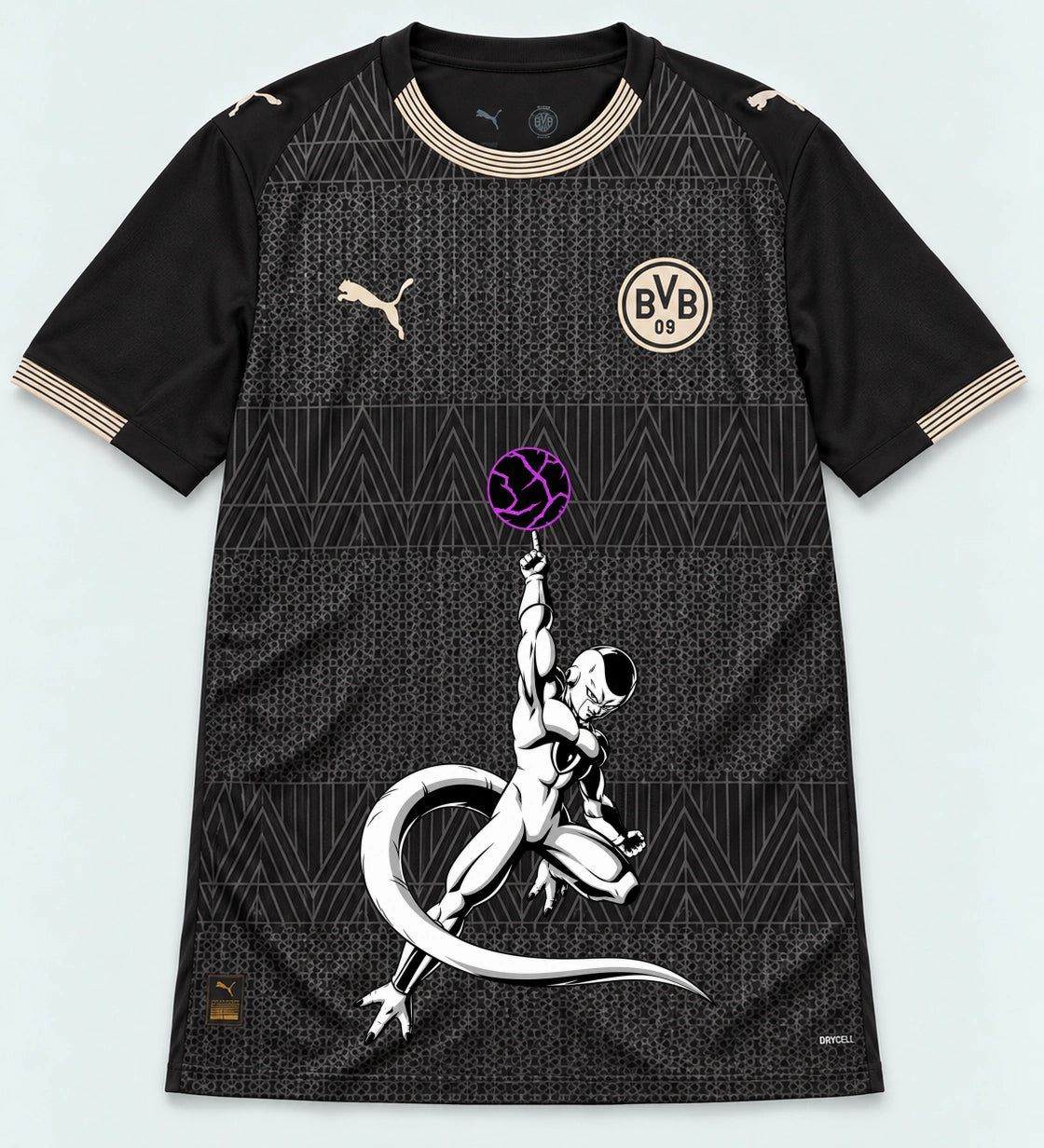 Borussia Dortmund Special Black Frieza Death Ball Dragon Ball Jersey — Front