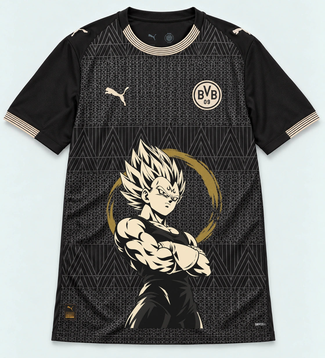 Borussia Dortmund Special Black Majin Vegeta Dragon Ball Jersey — Front