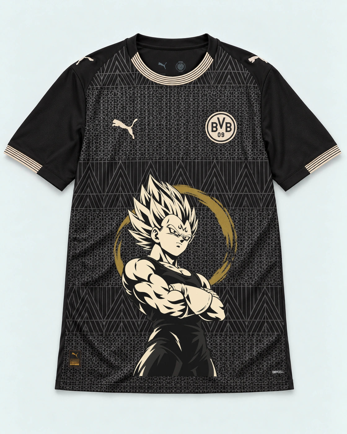 Borussia Dortmund Special Black Majin Vegeta Dragon Ball Jersey — Front
