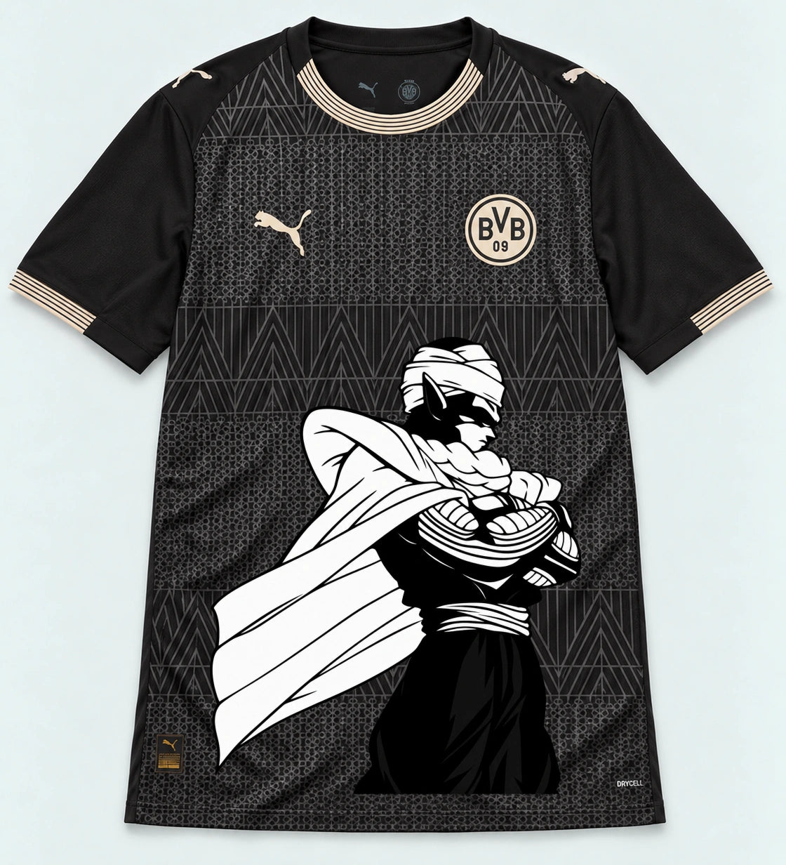 Borussia Dortmund Special Black Piccolo Cloak Dragon Ball Jersey — Front