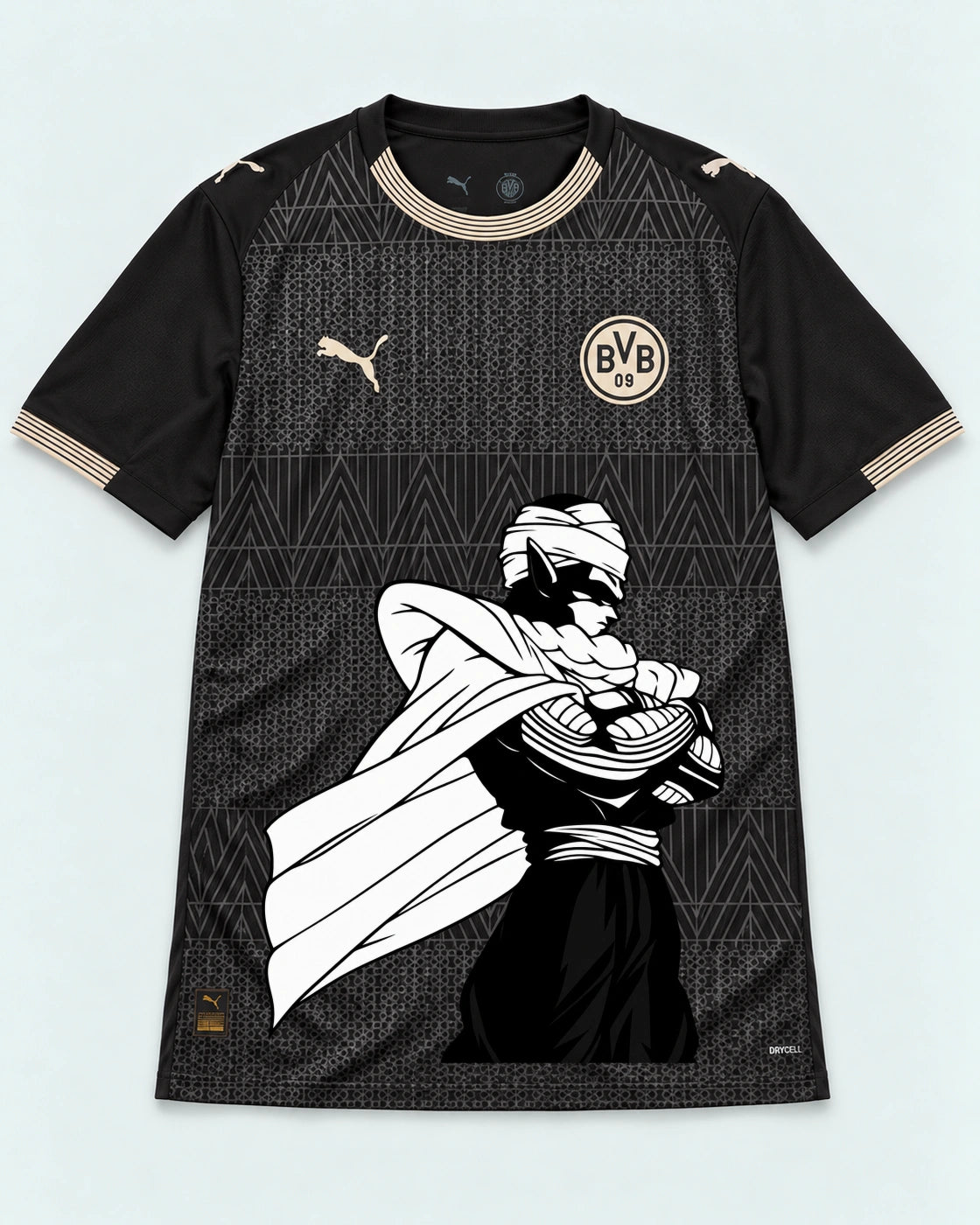 Borussia Dortmund Special Black Piccolo Cloak Dragon Ball Jersey — Front