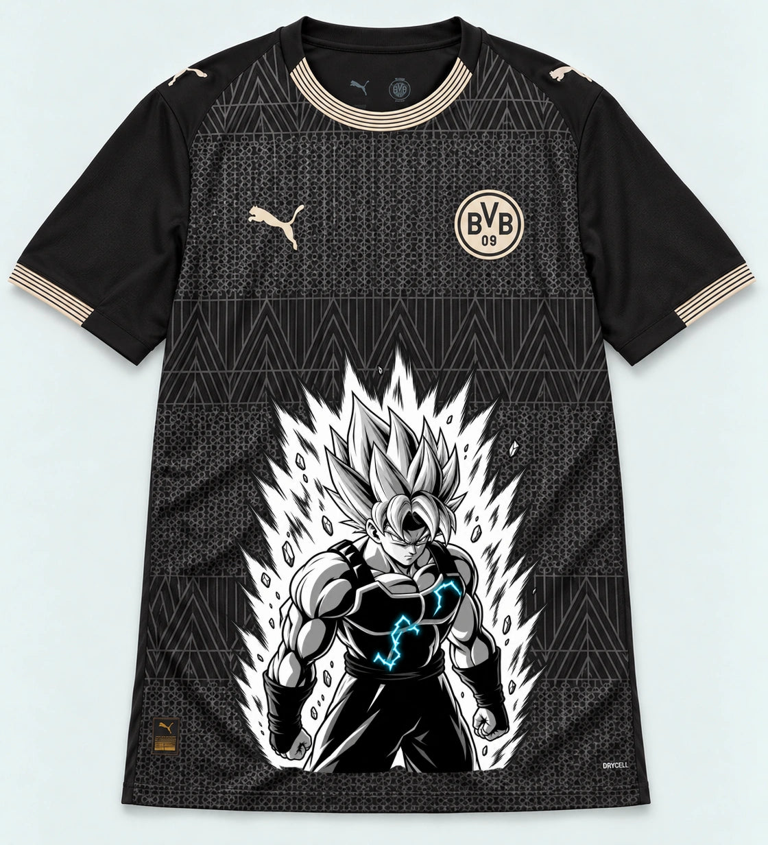 Borussia Dortmund Special Black Super Saiyan Aura Dragon Ball Jersey — Front