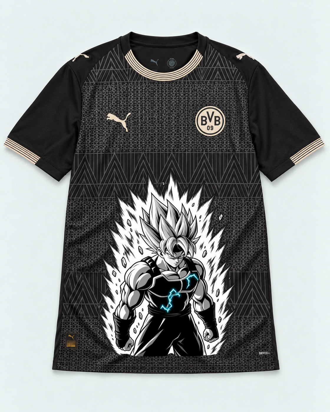 Borussia Dortmund Special Black Super Saiyan Aura Dragon Ball Jersey — Front
