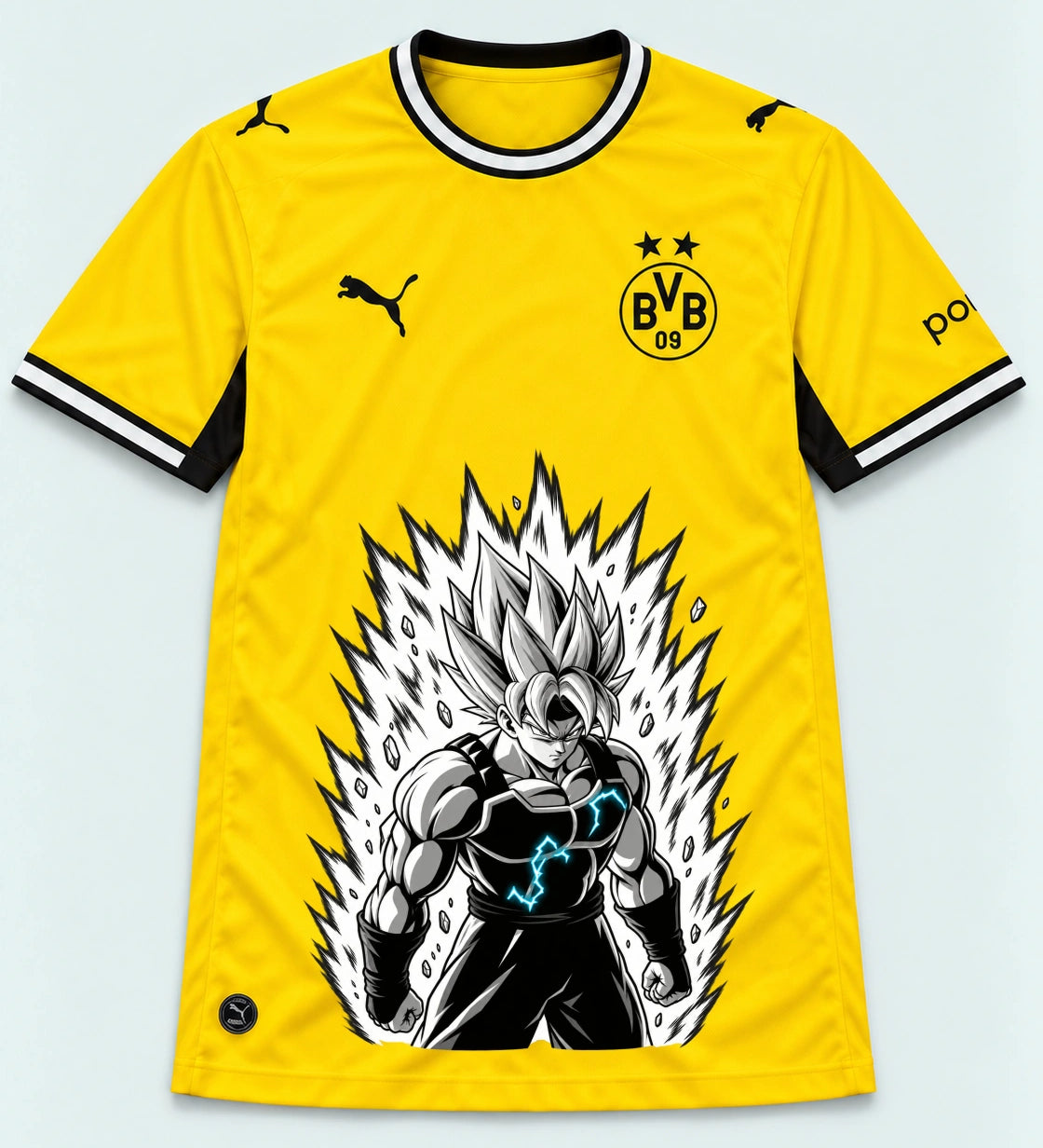 Borussia Dortmund Yellow Super Saiyan Aura Dragon Ball Jersey — Front
