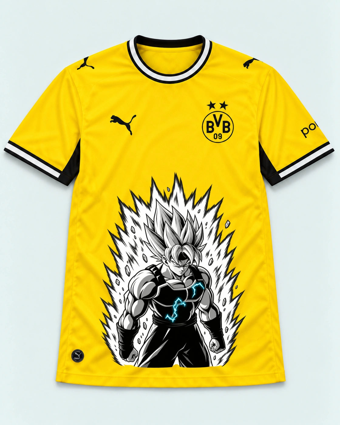 Borussia Dortmund Yellow Super Saiyan Aura Dragon Ball Jersey — Front