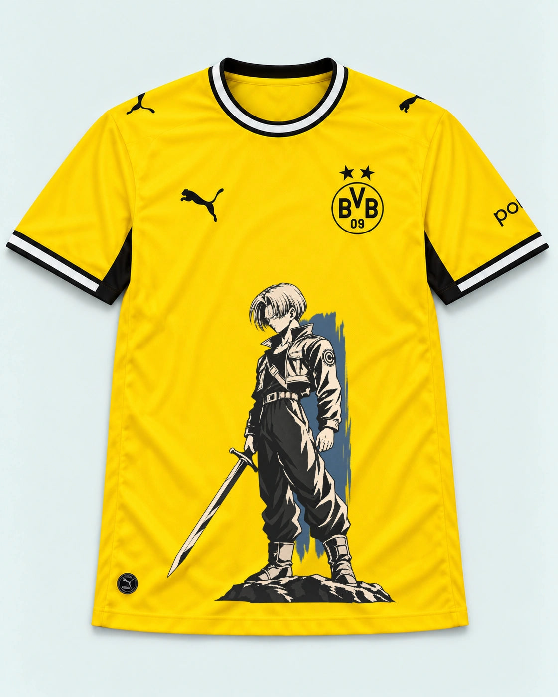 Borussia Dortmund Yellow Trunks Sword Dragon Ball Jersey — Front