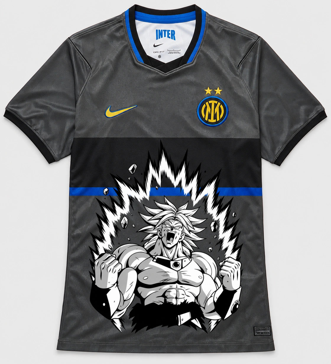 Inter Milan Gray Broly Dragon Ball Jersey — Front