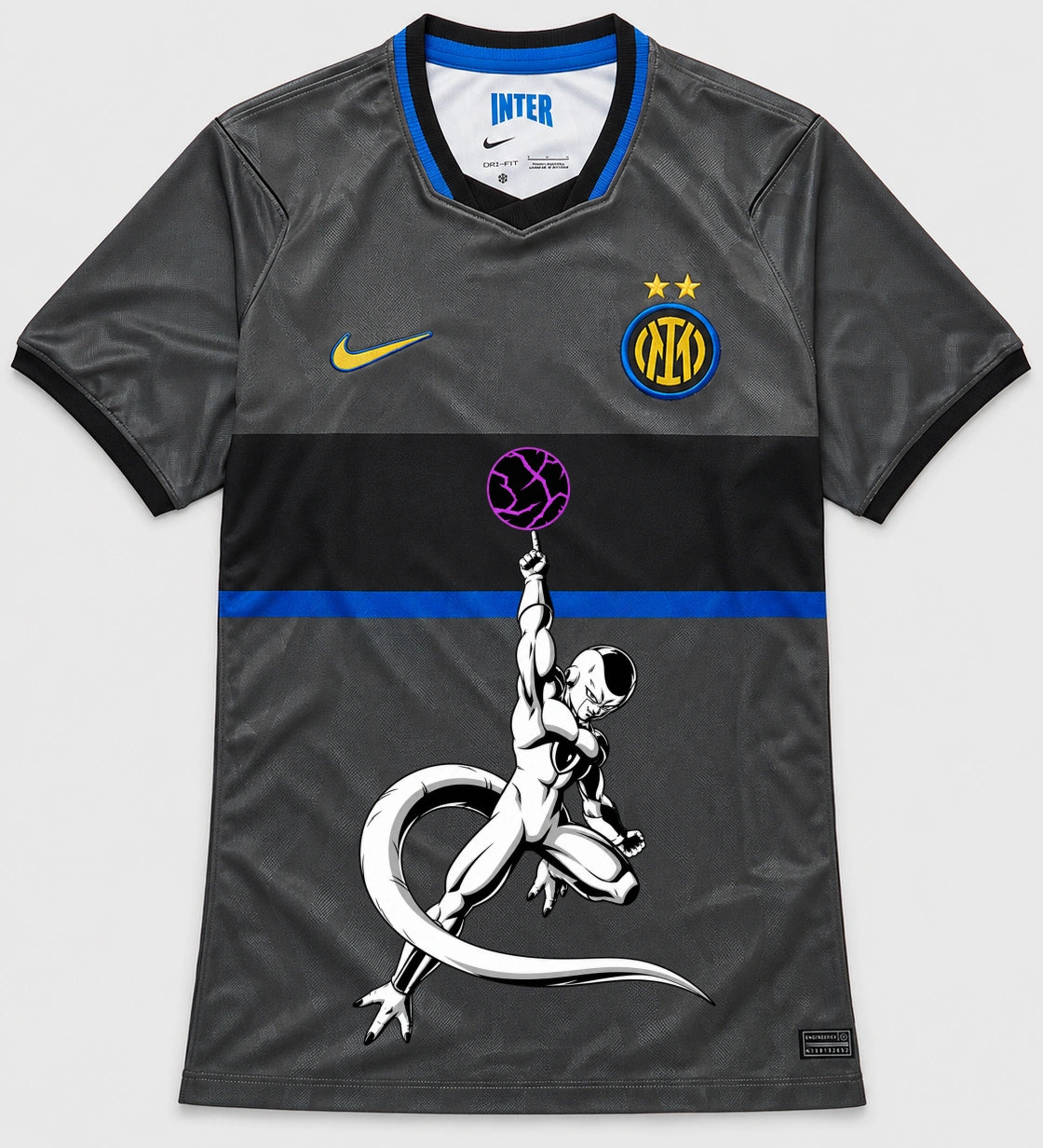 Inter Milan Gray Frieza Death Ball Dragon Ball Jersey — Front