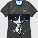 Inter Milan Gray Kid Buu Dragon Ball Jersey — Front