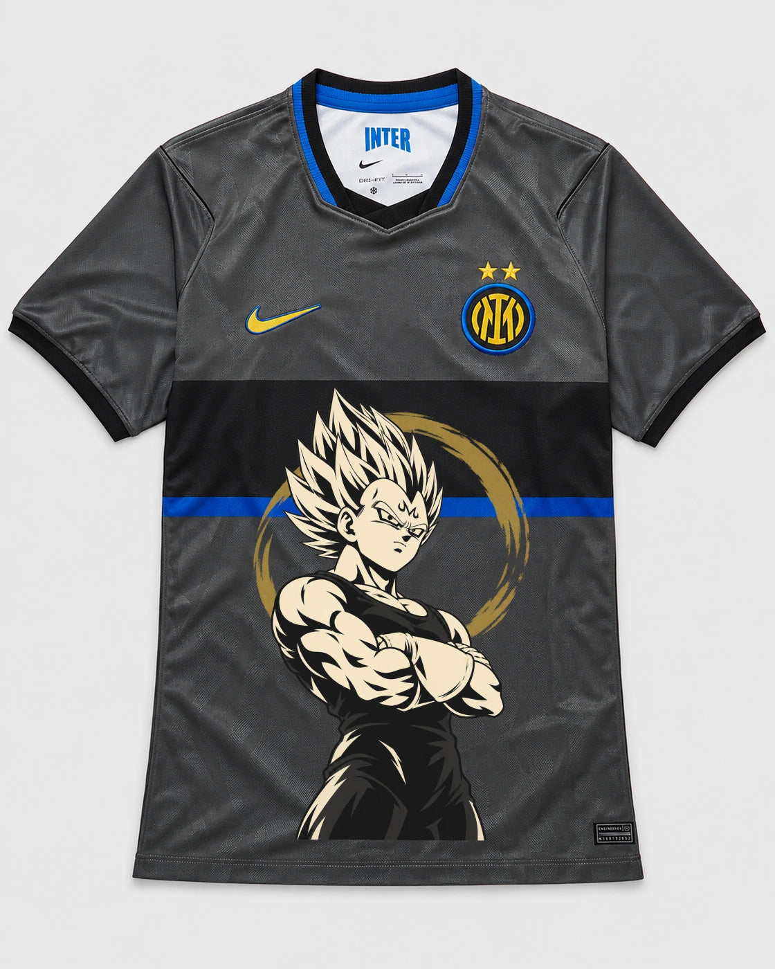 Inter Milan Gray Majin Vegeta Dragon Ball Jersey — Front