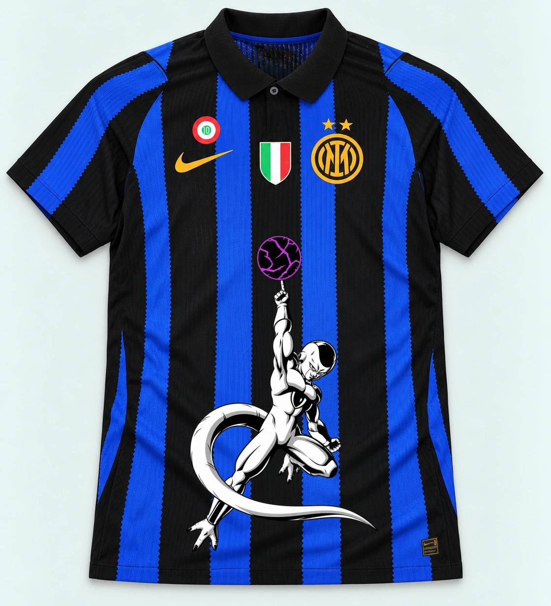 Inter Milan Striped Frieza Death Ball Dragon Ball Jersey — Front