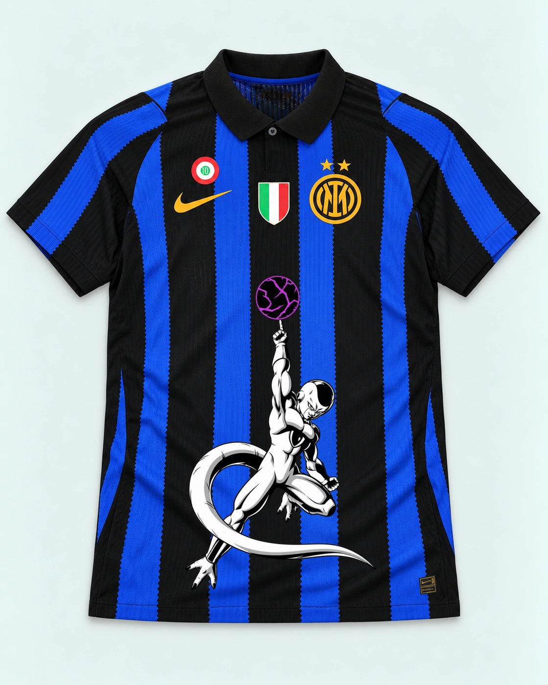 Inter Milan Striped Frieza Death Ball Dragon Ball Jersey — Front