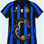Inter Milan Striped Shenron Emblem Dragon Ball Jersey — Front