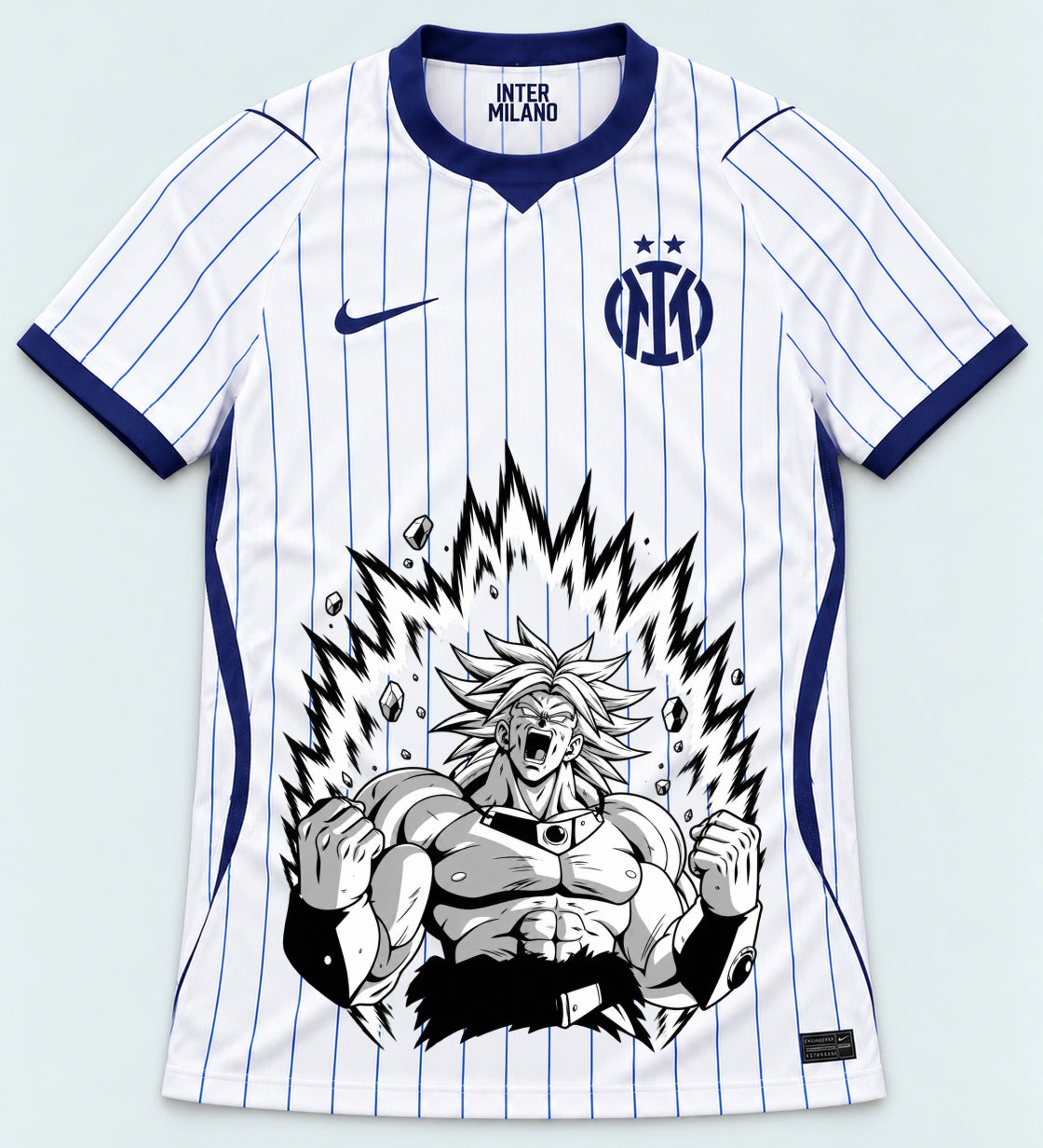Inter Milan White Broly Dragon Ball Jersey — Front