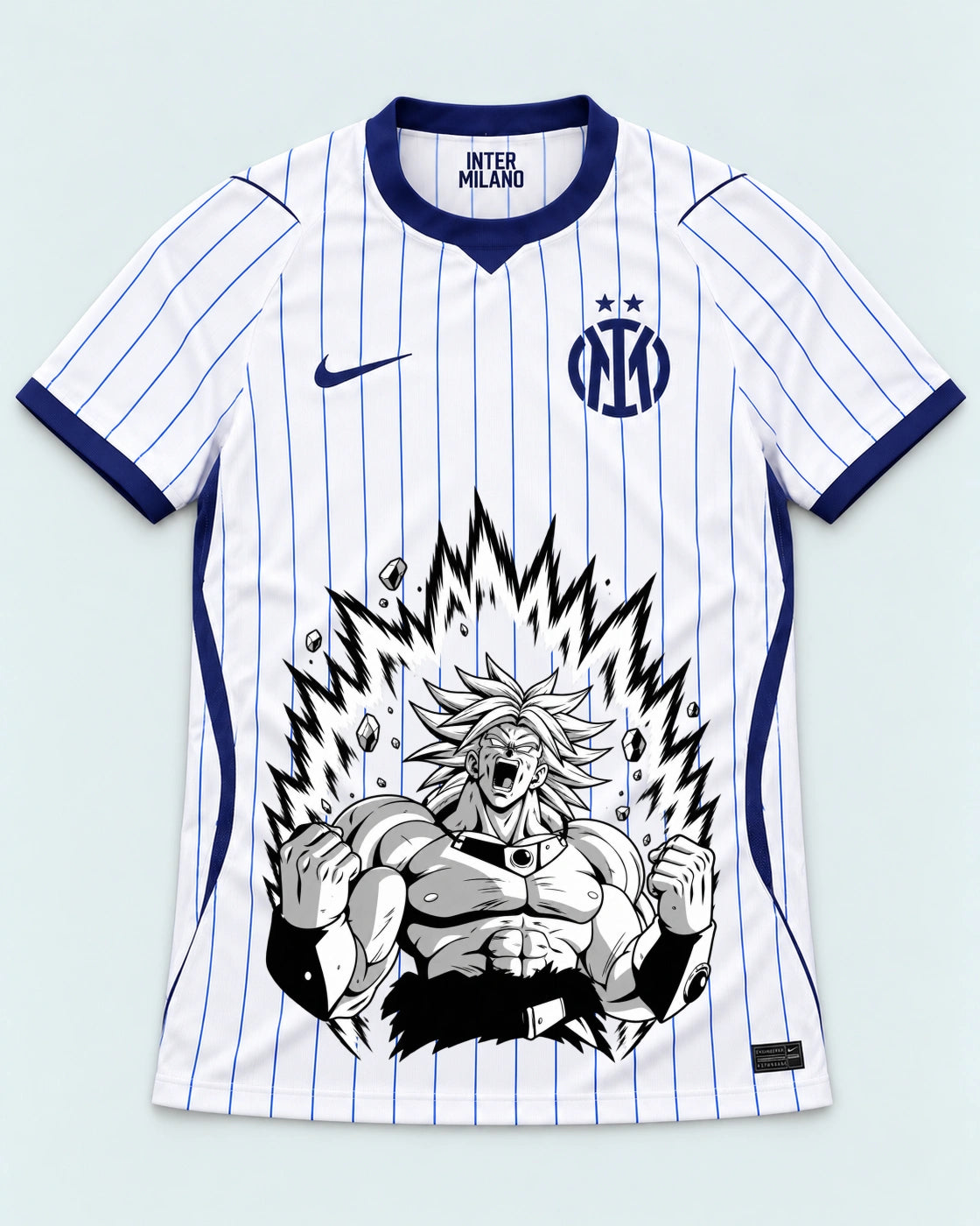 Inter Milan White Broly Dragon Ball Jersey — Front
