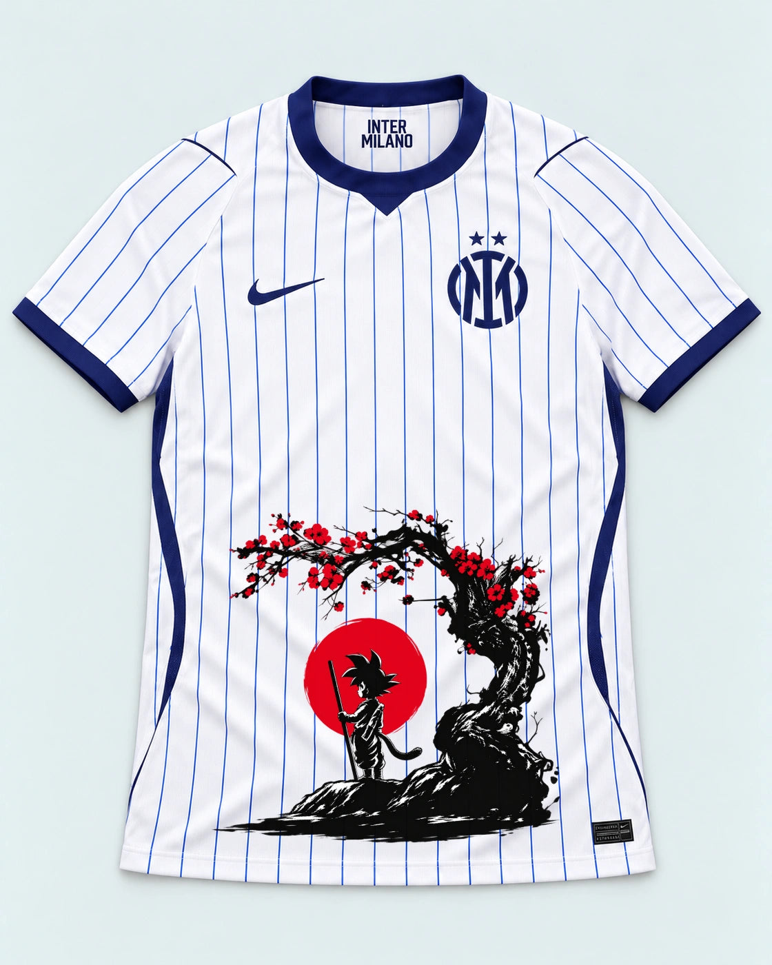 Inter Milan White Goku Sakura Dragon Ball Jersey — Front