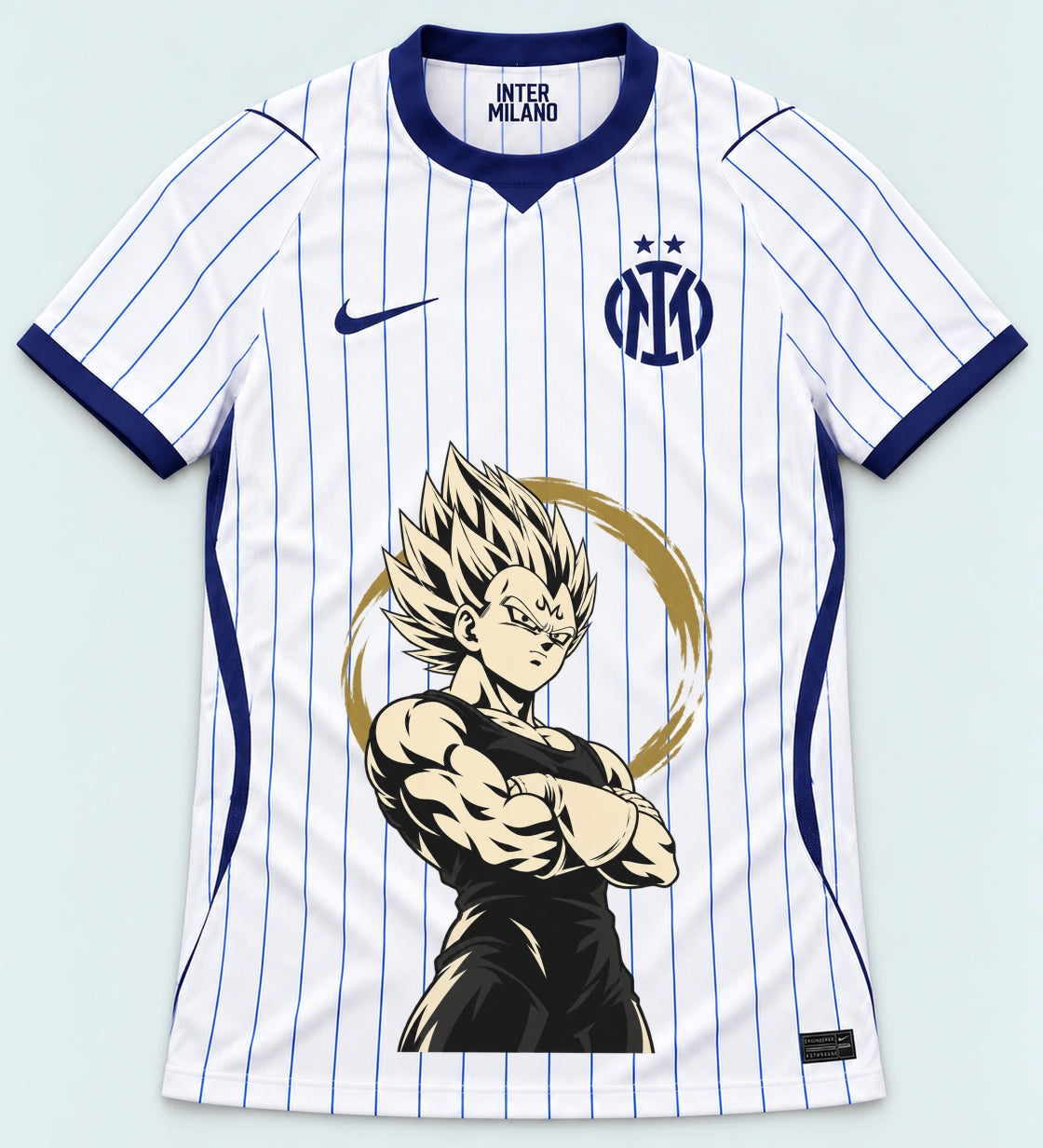 Inter Milan White Majin Vegeta Dragon Ball Jersey — Front
