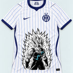 Inter Milan White Super Saiyan Aura Dragon Ball Jersey — Front