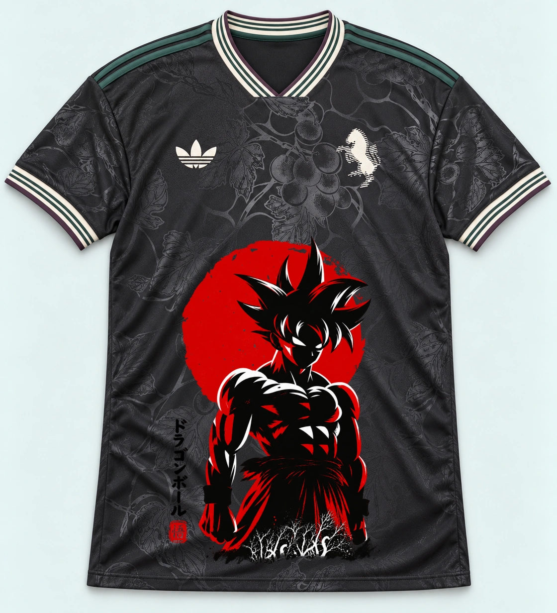 Juventus Dark Goku Rising Sun Dragon Ball Jersey — Front