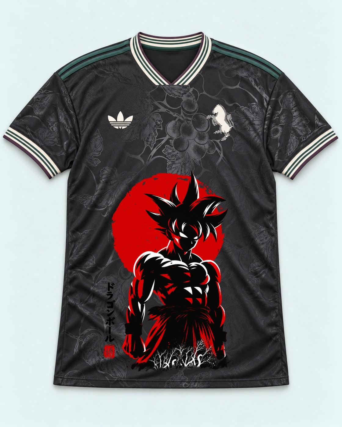 Juventus Dark Goku Rising Sun Dragon Ball Jersey — Front