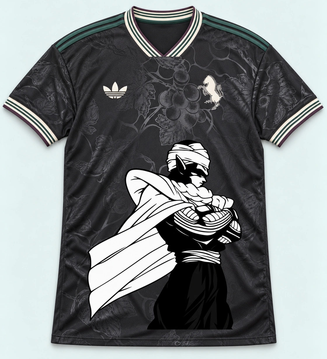 Juventus Dark Piccolo Cloak Dragon Ball Jersey — Front