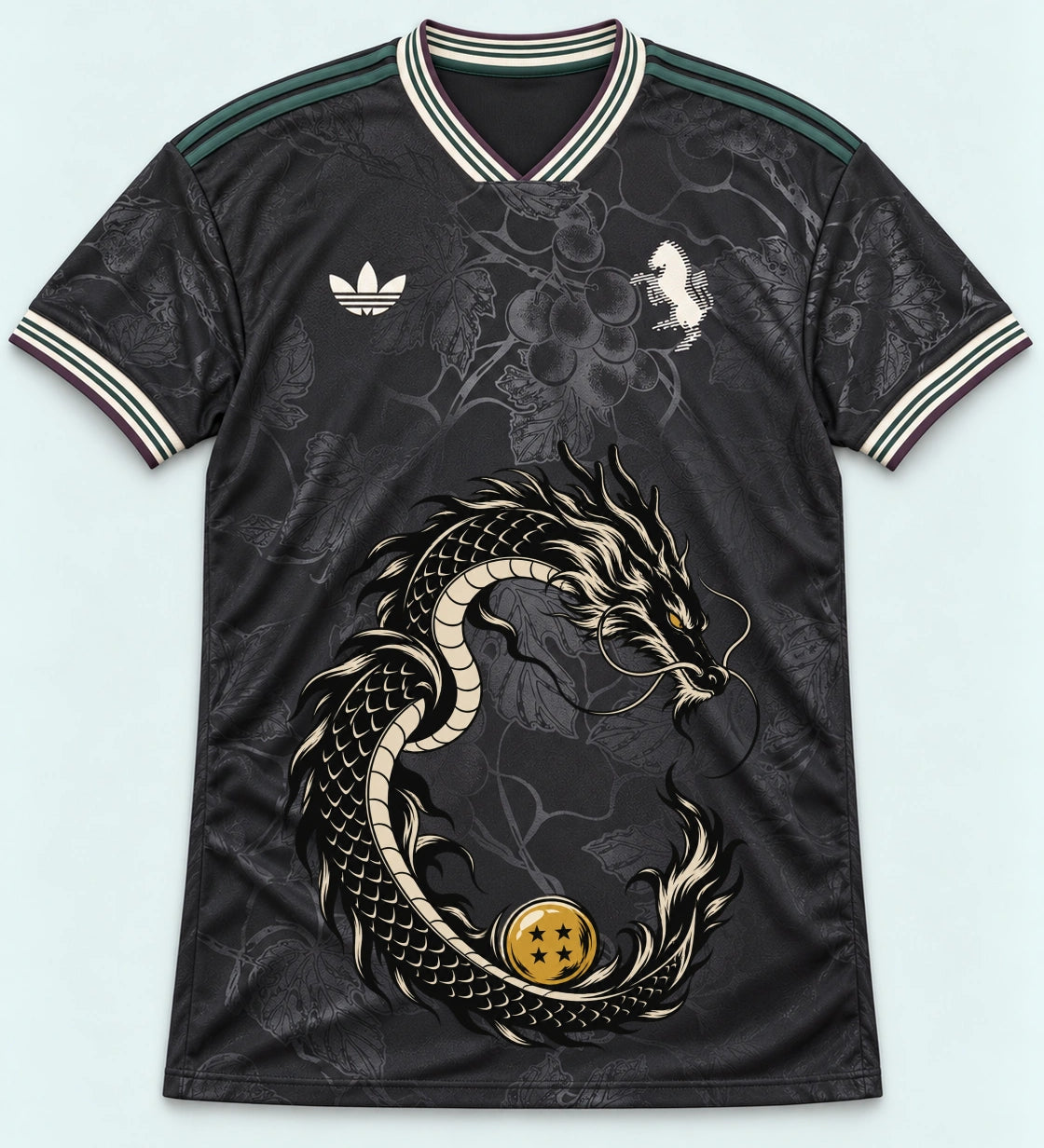 Juventus Dark Shenron Emblem Dragon Ball Jersey — Front