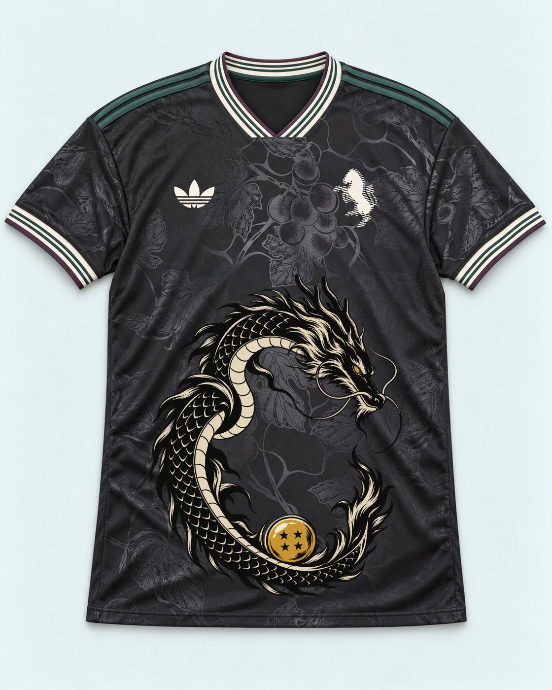 Juventus Dark Shenron Emblem Dragon Ball Jersey — Front