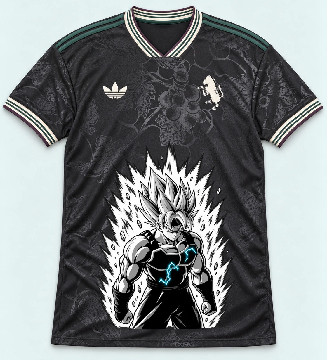Juventus Dark Super Saiyan Aura Dragon Ball Jersey — Front
