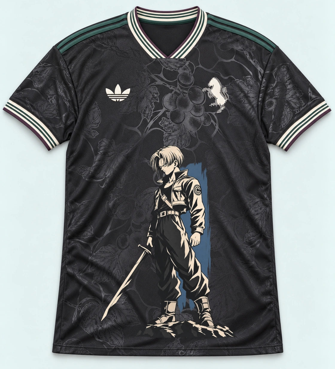 Juventus Dark Trunks Sword Dragon Ball Jersey — Front