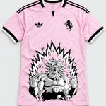 Juventus Pink Broly Dragon Ball Jersey — Front