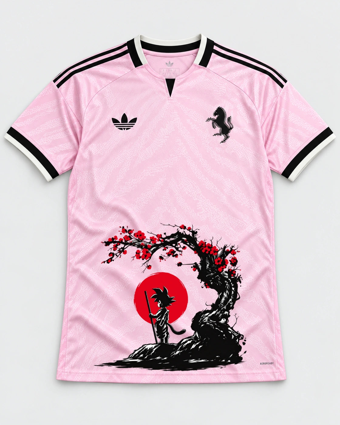 Juventus Pink Goku Sakura Dragon Ball Jersey — Front