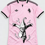 Juventus Pink Kid Buu Dragon Ball Jersey — Front