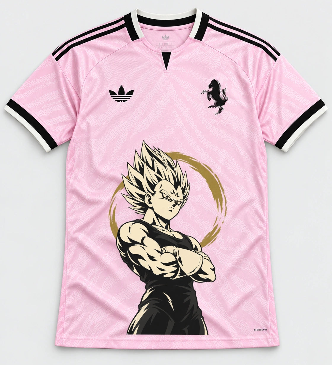 Juventus Pink Majin Vegeta Dragon Ball Jersey — Front
