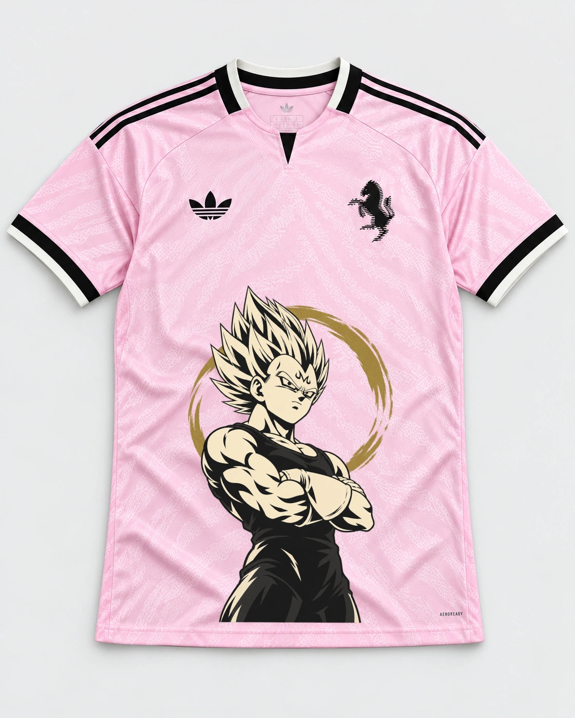 Juventus Pink Majin Vegeta Dragon Ball Jersey — Front