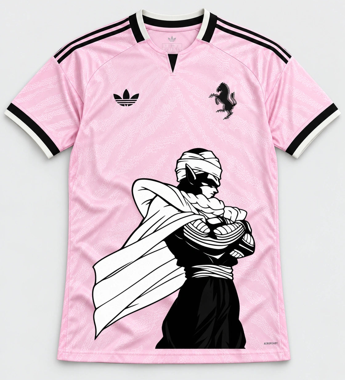 Juventus Pink Piccolo Cloak Dragon Ball Jersey — Front