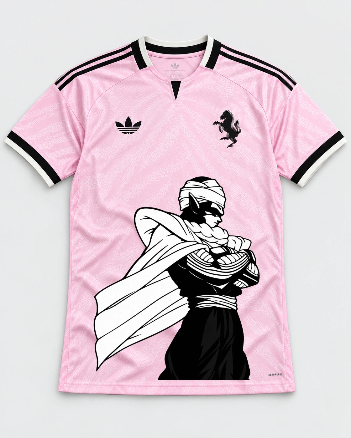 Juventus Pink Piccolo Cloak Dragon Ball Jersey — Front