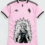 Juventus Pink Super Saiyan Aura Dragon Ball Jersey — Front