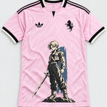 Juventus Pink Trunks Sword Dragon Ball Jersey — Front