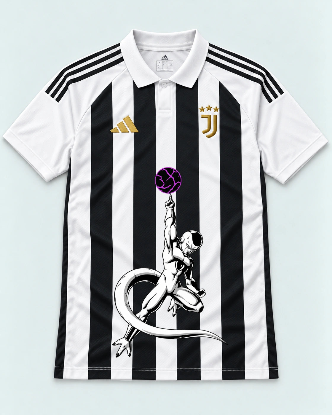Juventus Striped Frieza Death Ball Dragon Ball Jersey — Front
