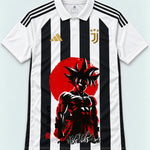 Juventus Striped Goku Rising Sun Dragon Ball Jersey — Front