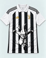 Juventus Striped Kid Buu Dragon Ball Jersey — Front