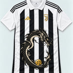 Juventus Striped Shenron Emblem Dragon Ball Jersey — Front