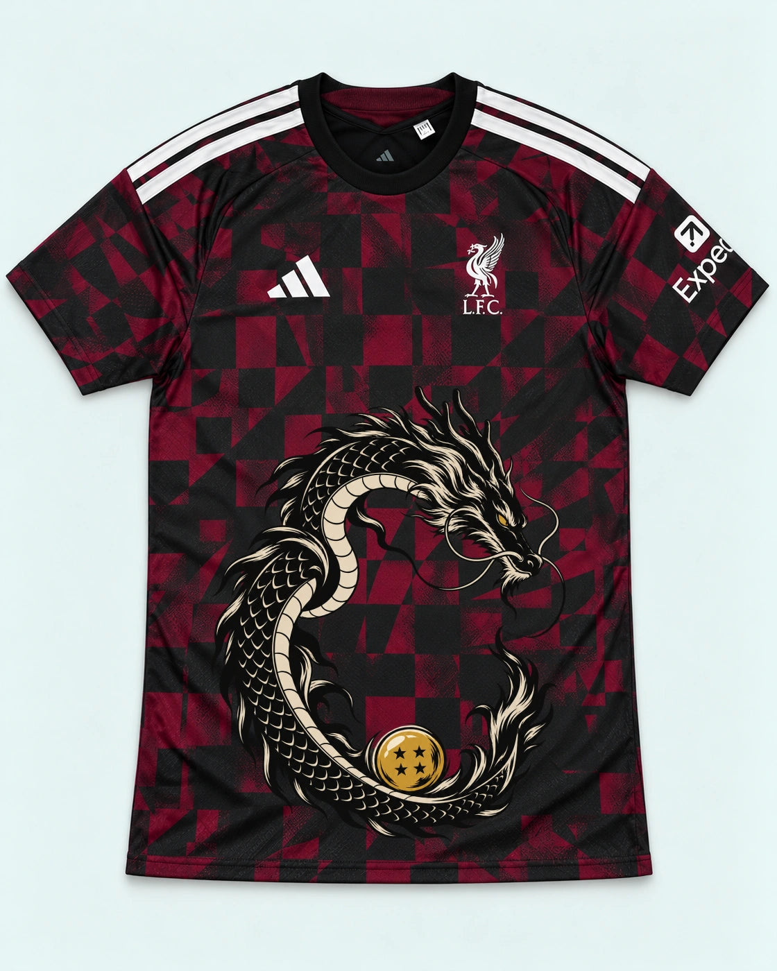 Liverpool Dark Shenron Emblem Dragon Ball Jersey — Front