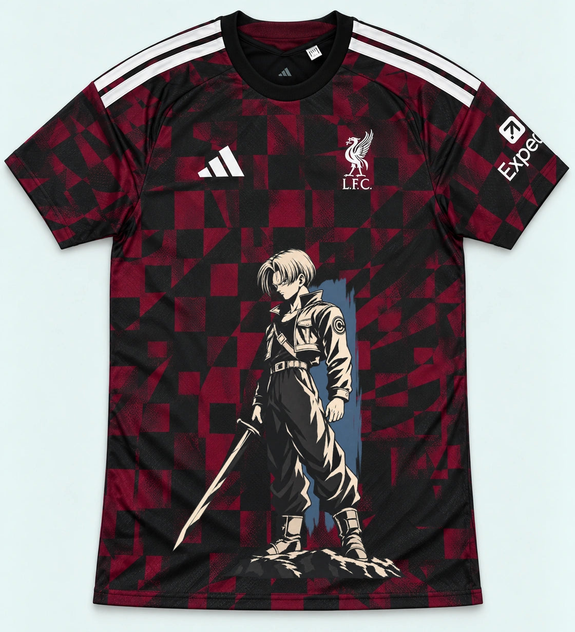 Liverpool Dark Trunks Sword Dragon Ball Jersey — Front